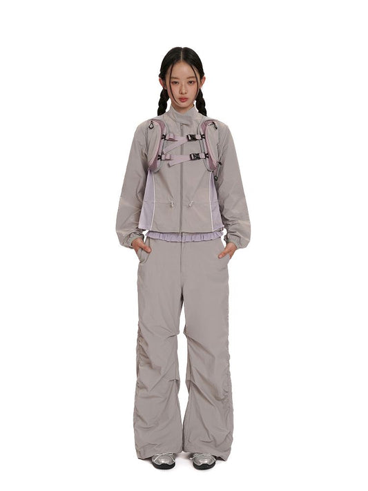 Natural Pleated Leisure Pants Sweat Suit【s0000012519】