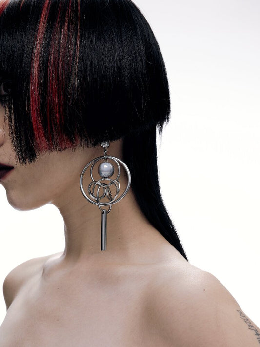 Futuristic Punk Heavy Earrings【s0000018815】