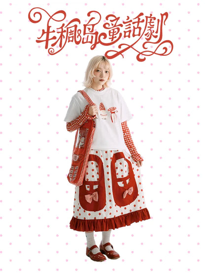 Bow Tie Versatile White Short-Sleeve T-Shirt【s0000013931】