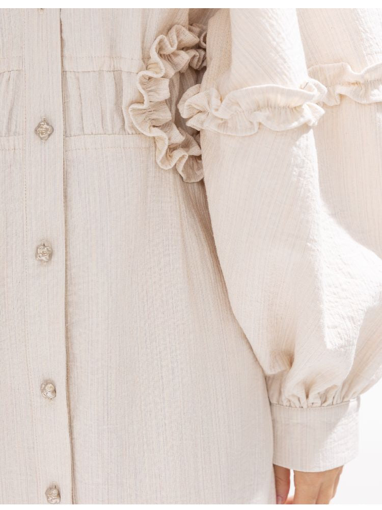 큰 소매 느슨한 밑단 드레스 [S0000011316]