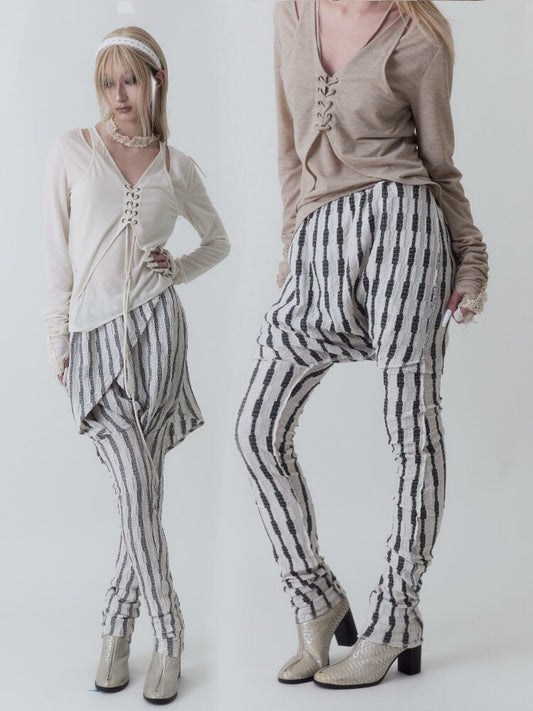 Aristocrat Striped Leggings【s0000017972】