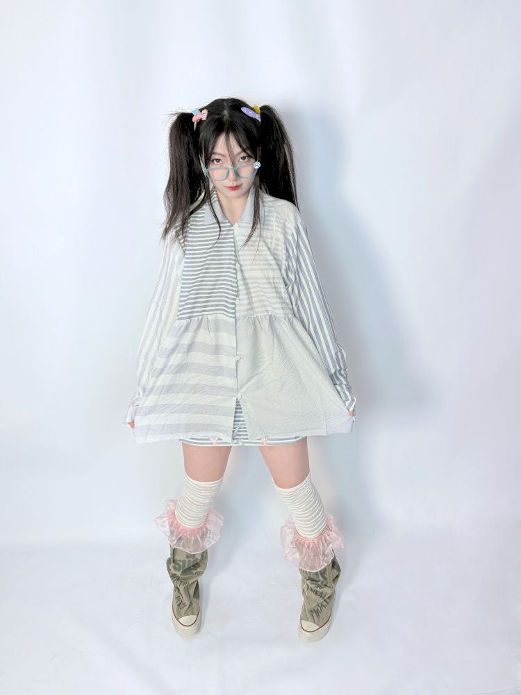 Loose casual versatile long-sleeved blouse【s0000013282】