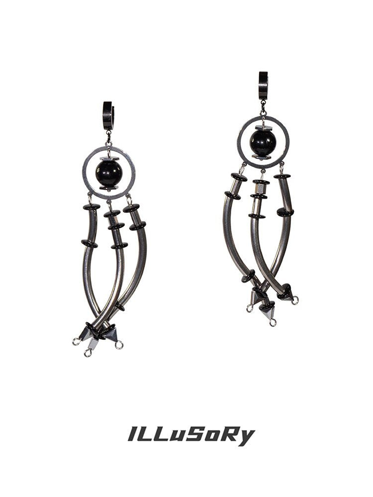 Futuristic Heavy Dark Punk Earring【s0000018837】