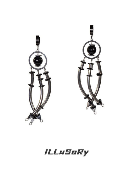 Futuristic Heavy Dark Punk Earring【s0000018837】