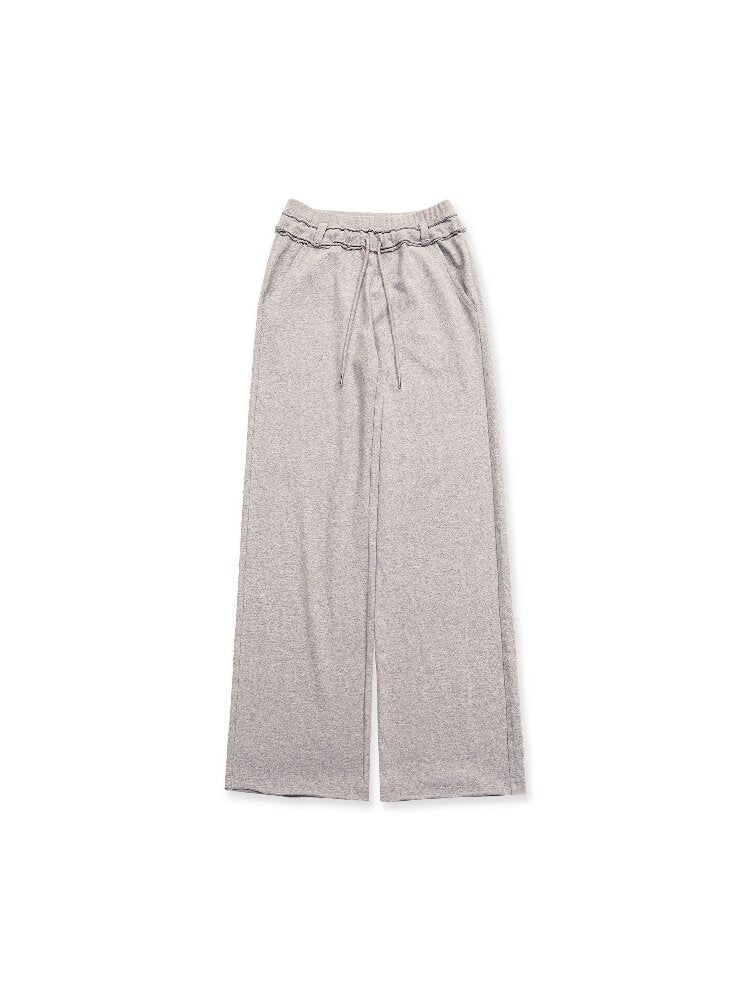 Suede Lace Hem Cardigan Slacks【s0000016429】