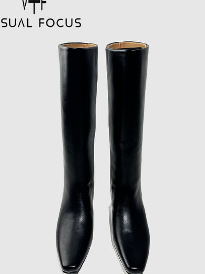 Retro Square Toe Knight Boots【s0000015722】