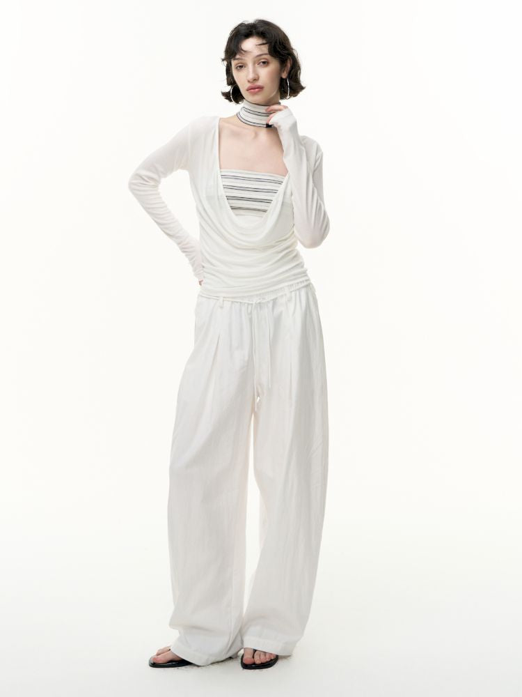 Tencel Lycra swing collar bottoming shirt【s0000013743】
