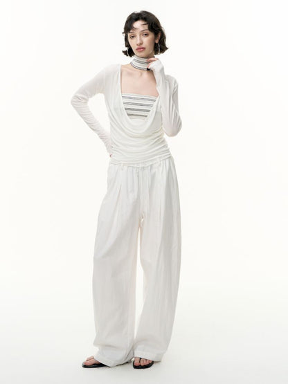 Tencel Lycra swing collar bottoming shirt【s0000013743】