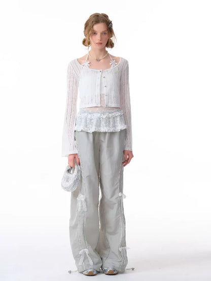 Short White Hollow Thin Jacket【s0000011679】