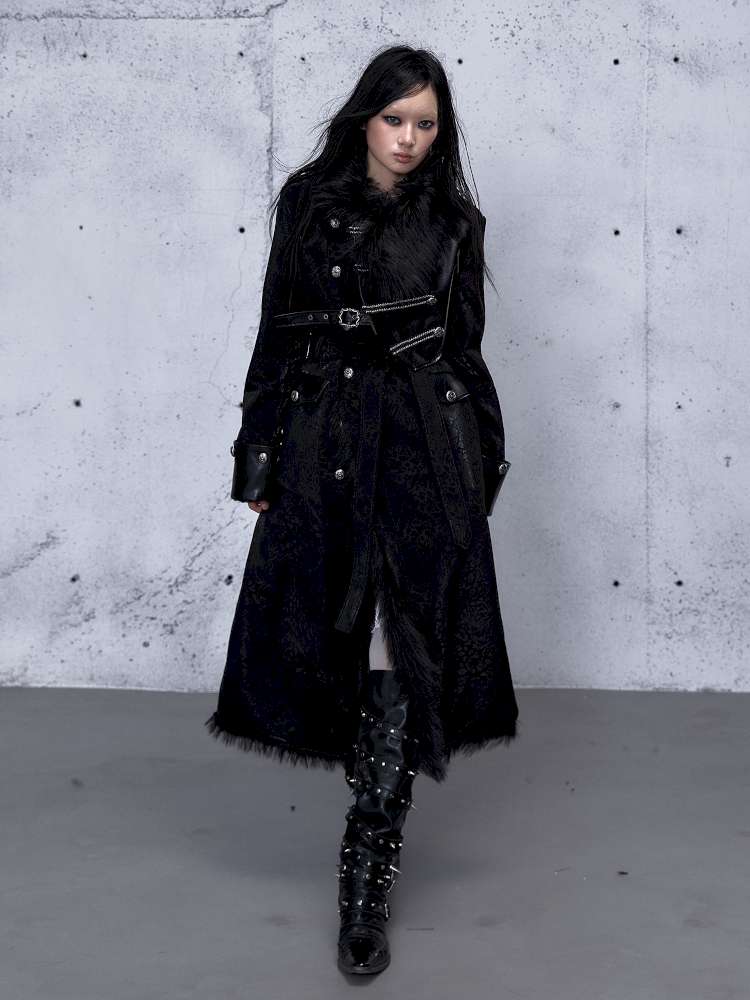 Dark Court Leopard Suede Fur Coat【s0000014925】