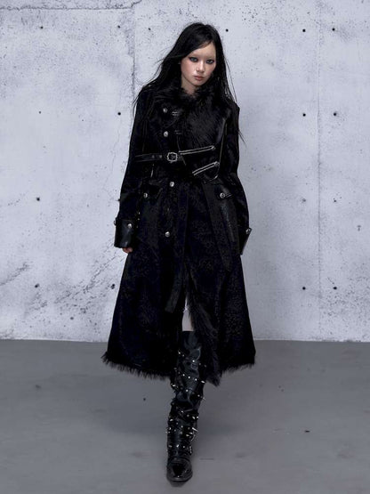 Dark Court Leopard Suede Fur Coat【s0000014925】