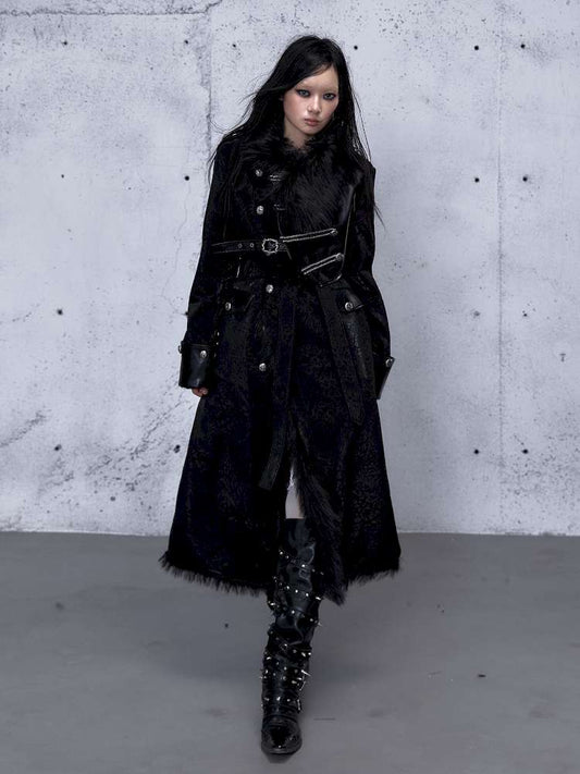 Dark Court Leopard Suede Fur Coat【s0000014925】