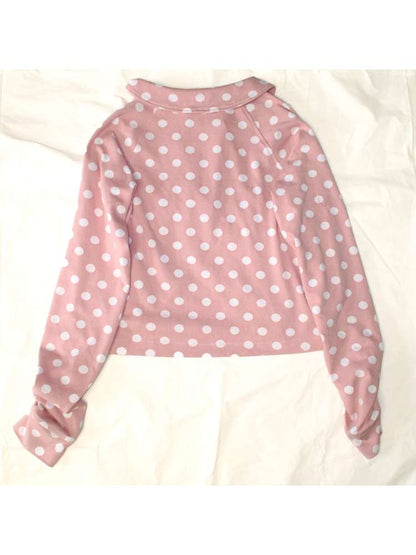 Wooden Button Polka Dot Jacket【s0000015201】