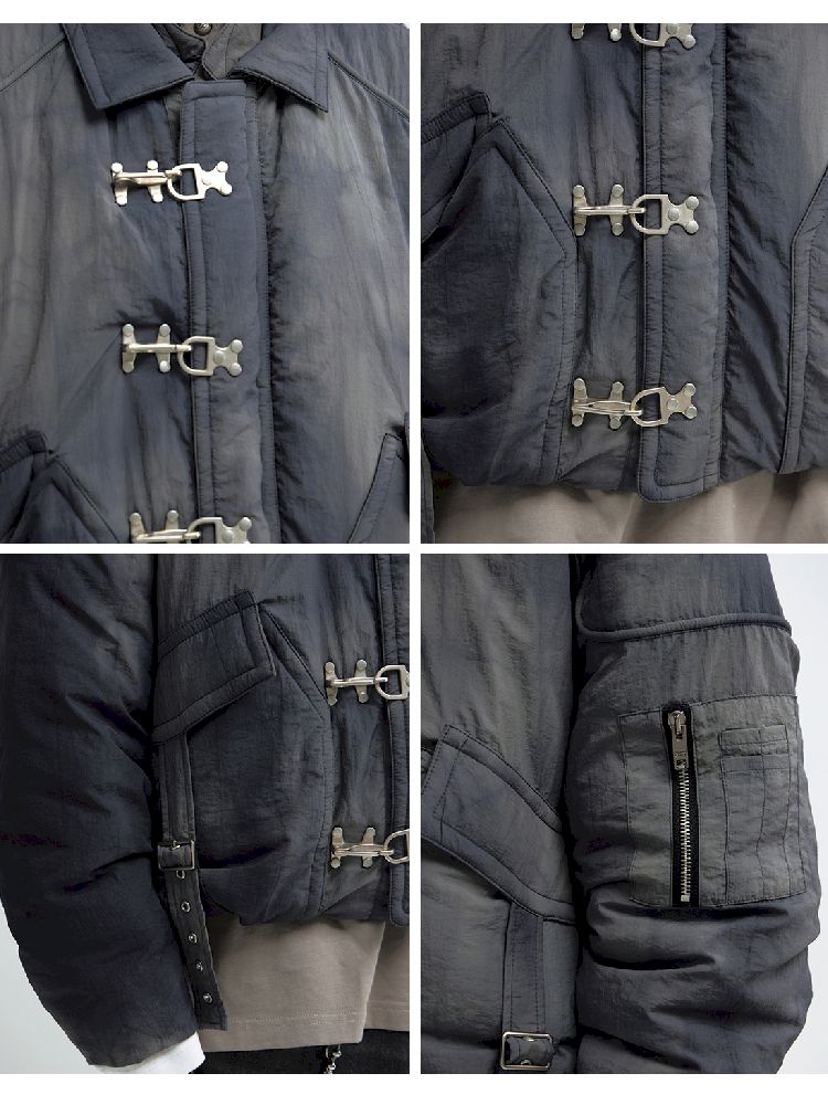 Airplane Button Short Cotton Jacket【s0000011347】