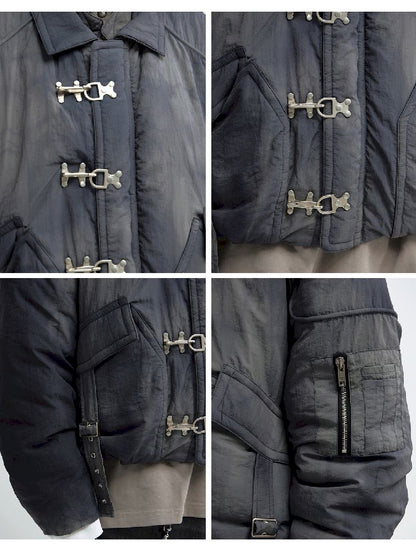 Airplane Button Short Cotton Jacket【s0000011347】