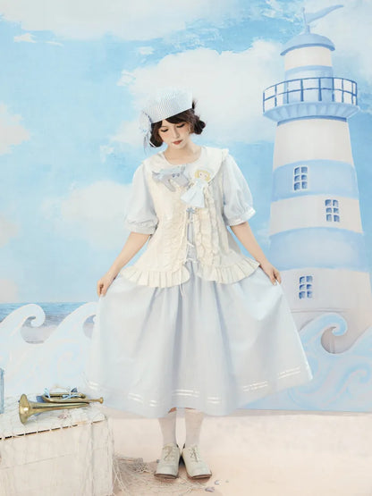 Blue and White Striped Dress【s0000014154】