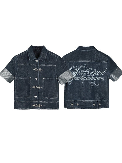 Silver Thread Raw Denim Cow Jacket【s0000016294】