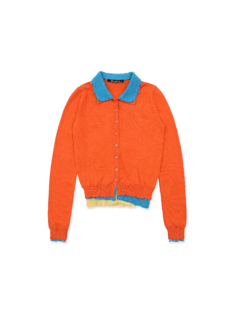 Contrast Fake 3-Piece Knit Cardigan【s0000016101】
