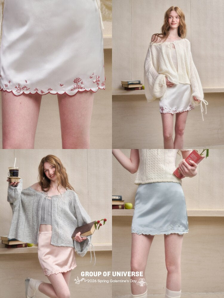 Pigeon Fountain Satin Light Skirt【s0000015627】
