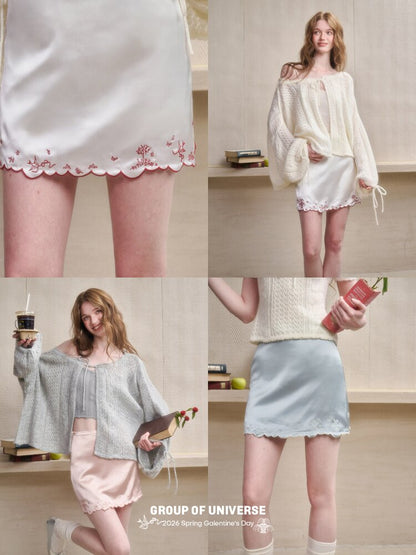 Pigeon Fountain Satin Light Skirt【s0000015627】