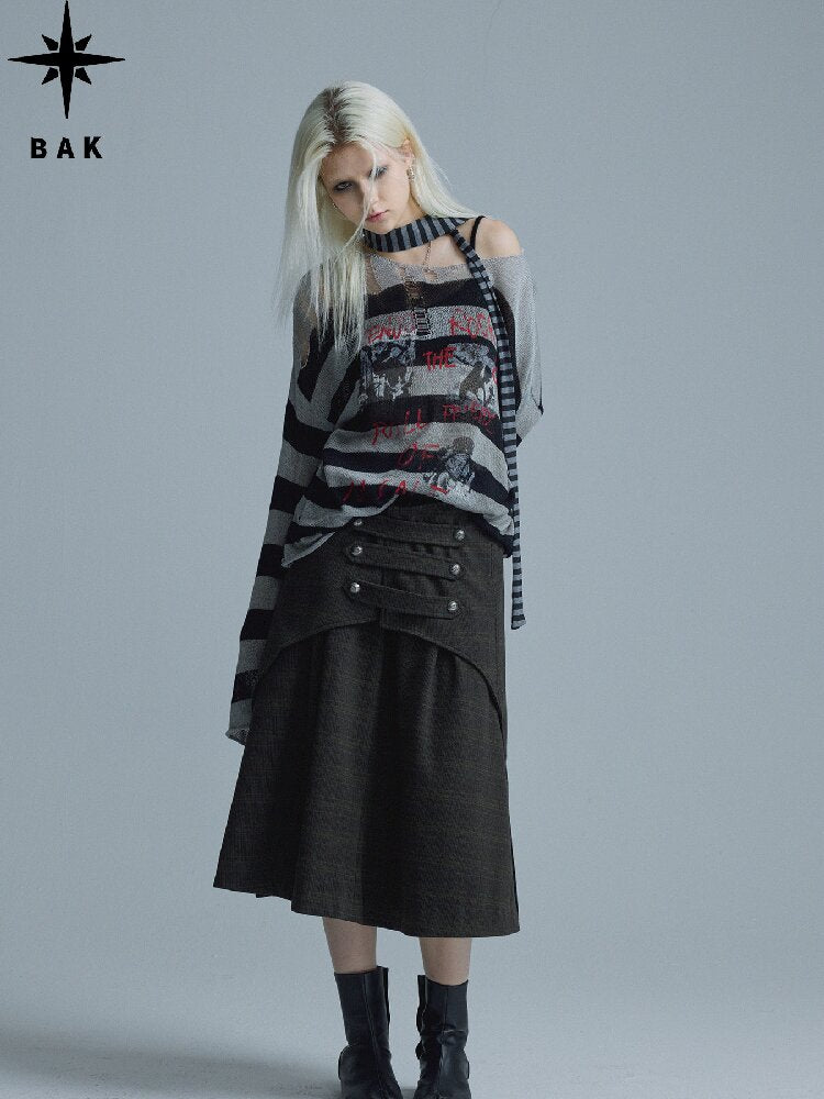 Light Asian Rock Striped Sweater【s0000018550】