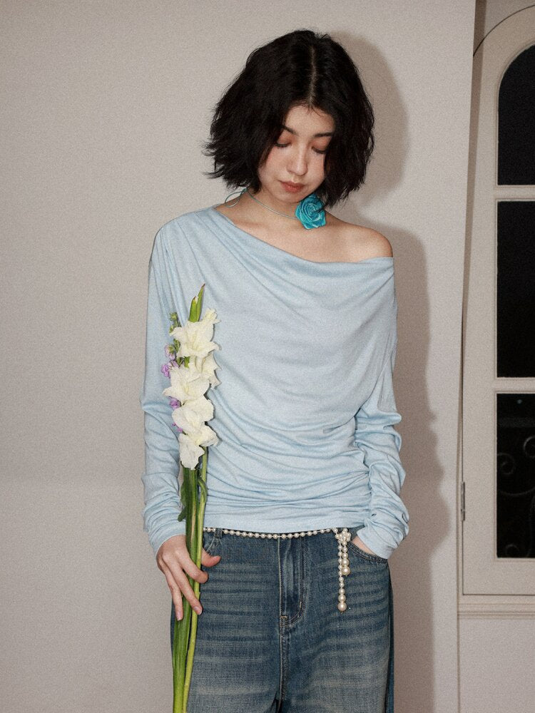 Modal Wool One Shoulder Knitwear【s0000015464】