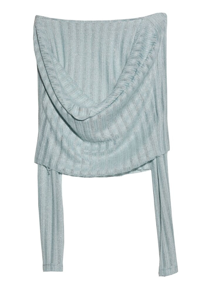 Mint Translucent Swing Collar Skirt【s0000015698】