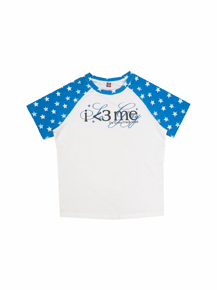 Star Print Raglan Street Tee【s0000018259】