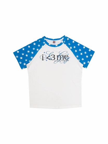 Star Print Raglan Street Tee【s0000018259】