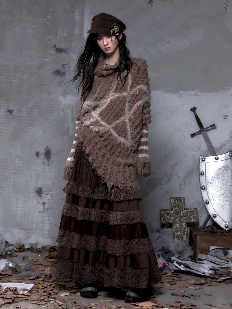 Lace Suede Fringe A-line Skirt【s0000014649】