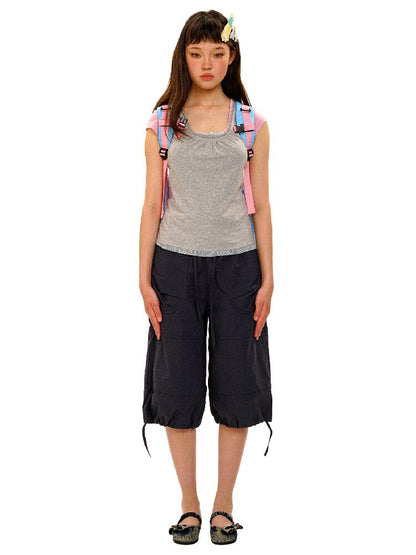 Lace Two-Piece Pleated Tank Top【s0000017408】