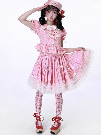 Polka Dot Halter Dress【s0000012185】