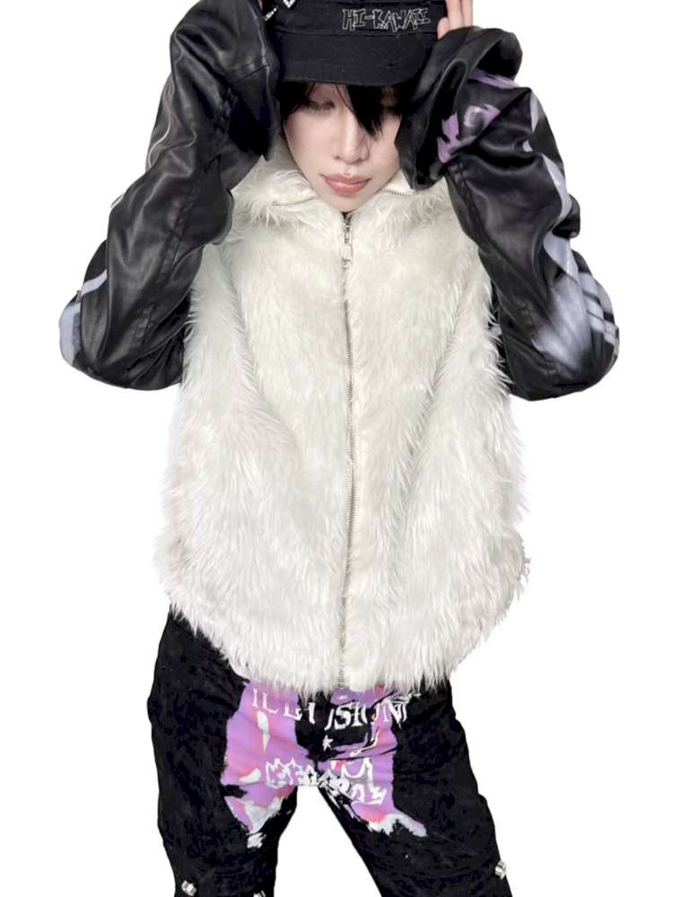 Black White Patchwork Slim Stud Jacket【s0000014862】