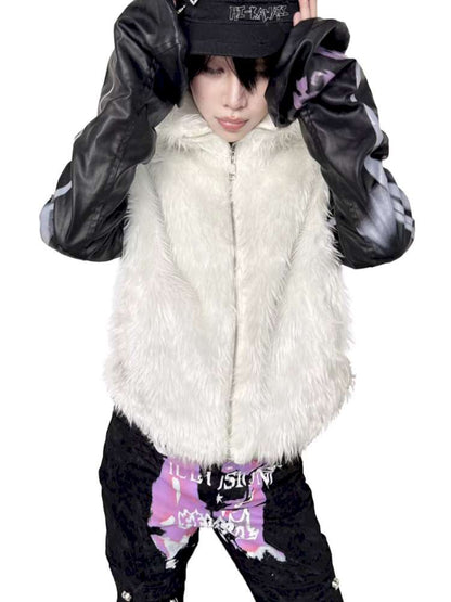 Black White Patchwork Slim Stud Jacket【s0000014862】