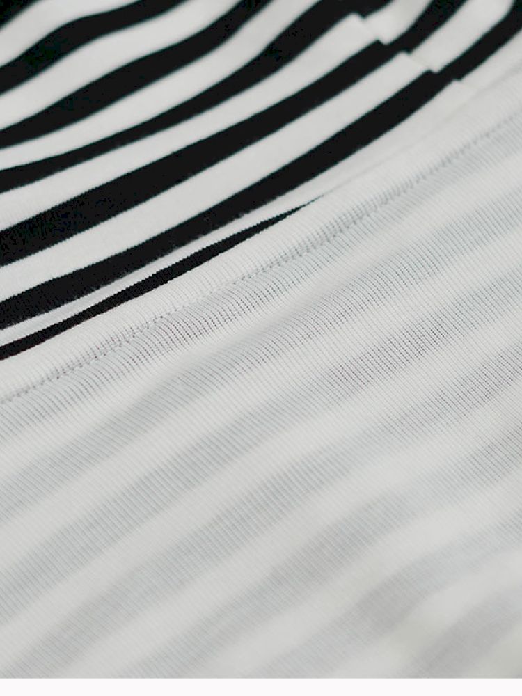 Swing Neck Striped Short Sleeve T-Shirt【s0000012807】