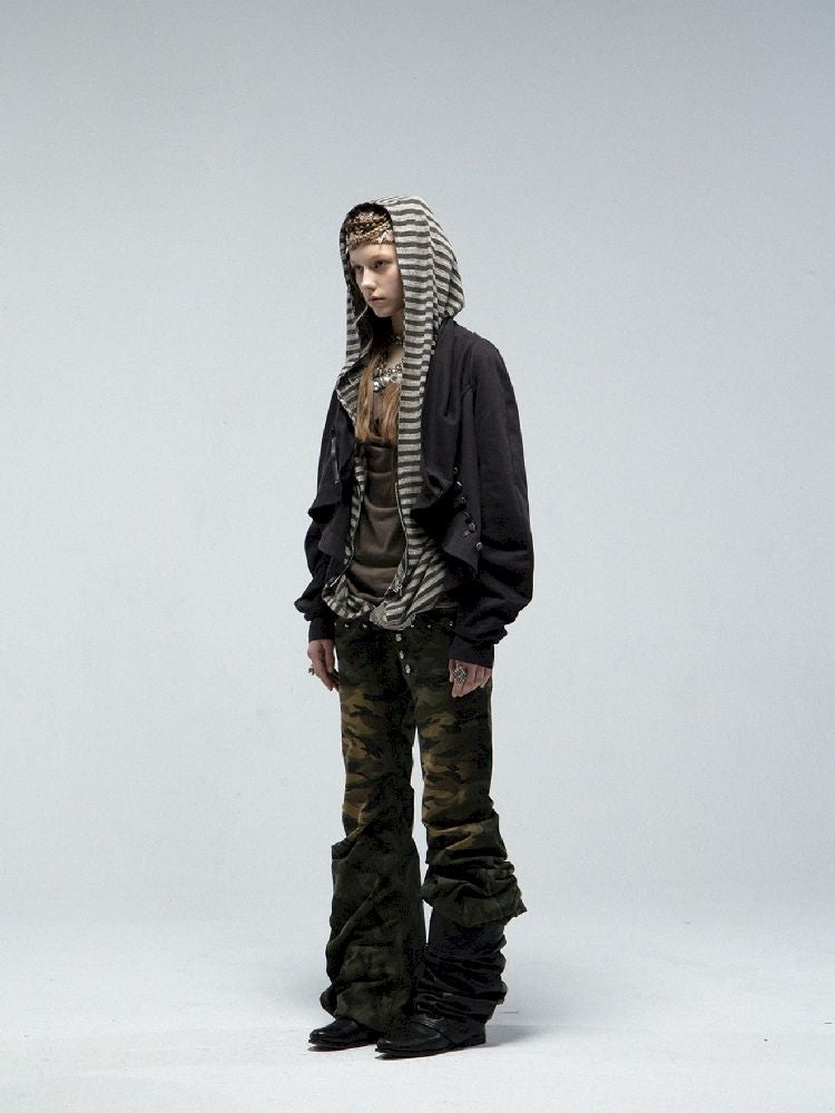 Hooded Zipper Versatile Tank T-shirt【s0000011838】