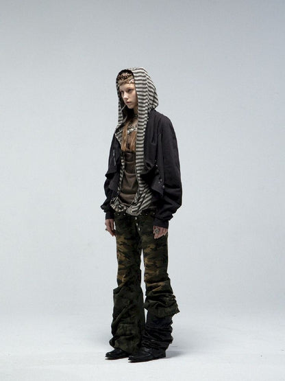 Hooded Zipper Versatile Tank T-shirt【s0000011838】