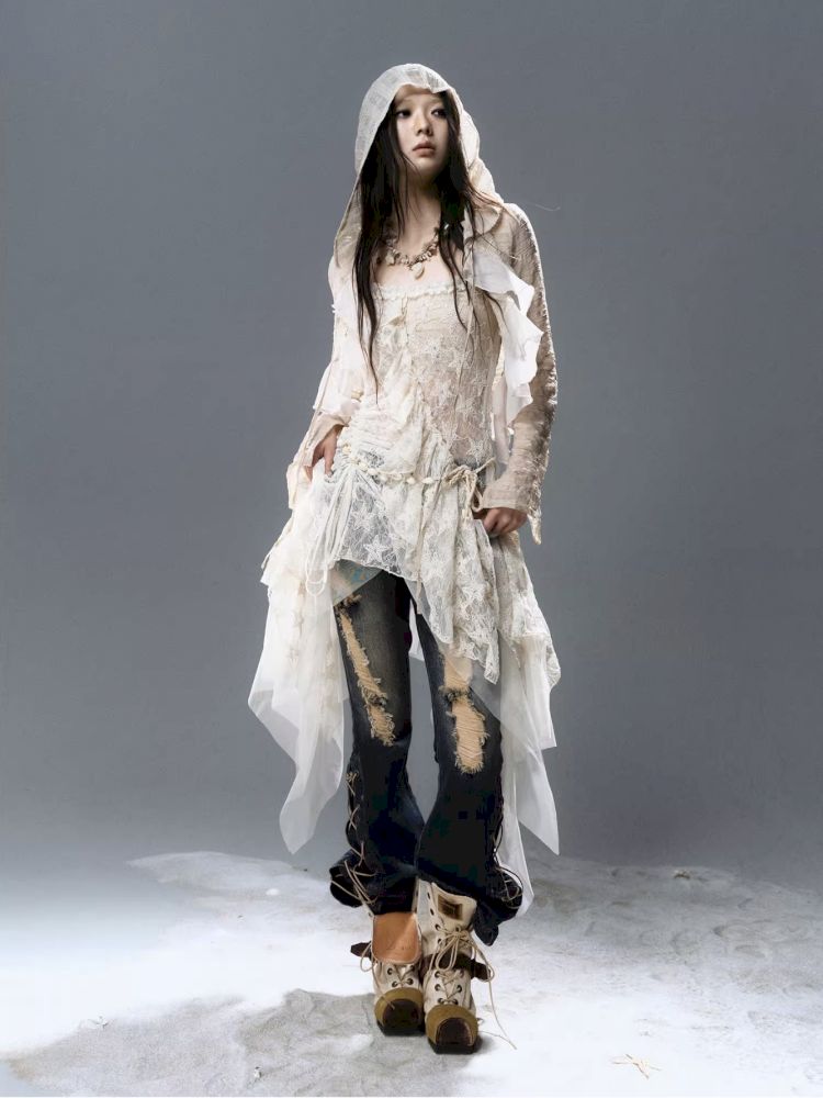 Ruffle Chiffon Cardigan【s0000012624】