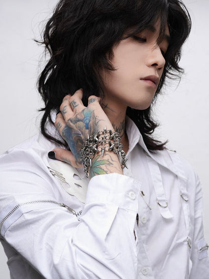 Castle Guard Heavy Gothic Punk Bracelet【s0000018974】