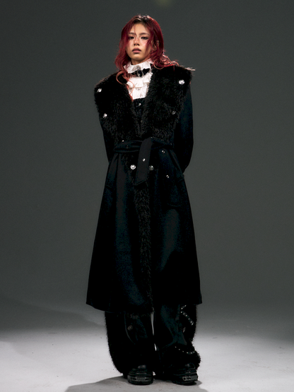 Lace Up Silhouette Tweed Coat【s0000015022】