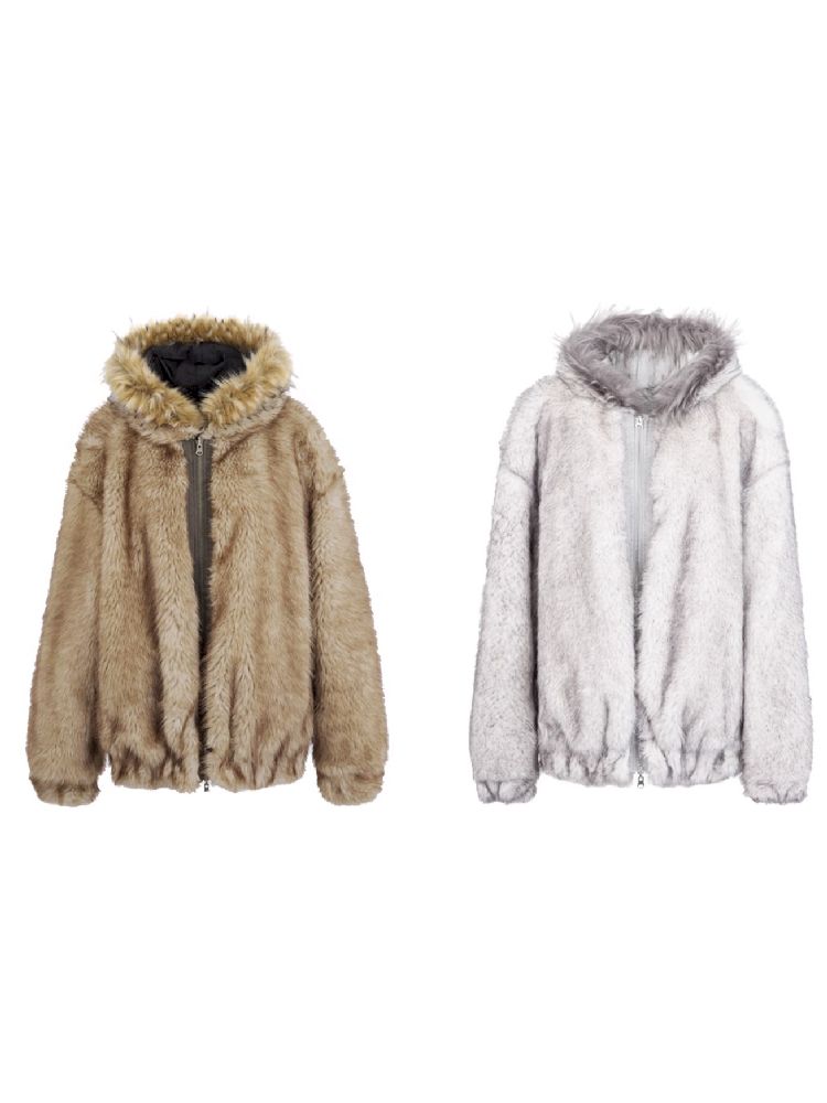 Fur Collar Thick Coat Reversible【s0000011272】