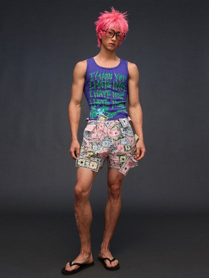 Printed Aro Pants Money Print T【s0000017032】