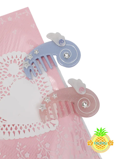 Cute Pink-Blue Comb Hair Clip【s0000013940】
