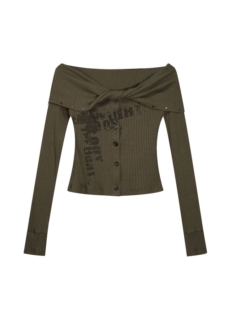 Drilling Long Sleeve Knit Sweater【s0000013888】