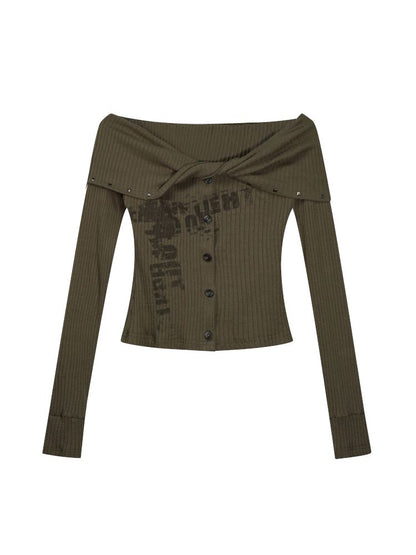 Drilling Long Sleeve Knit Sweater【s0000013888】