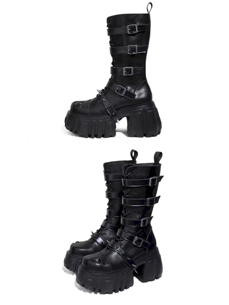 Cyberpunk Style Thigh High Boots【s0000011711】
