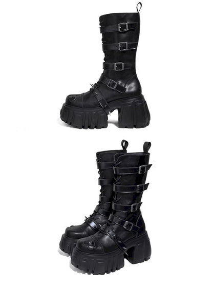 Cyberpunk Style Thigh High Boots【s0000011711】