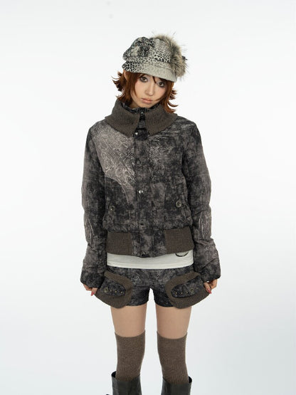 Old Pattern Graffiti Patchwork Shorts【s0000018078】