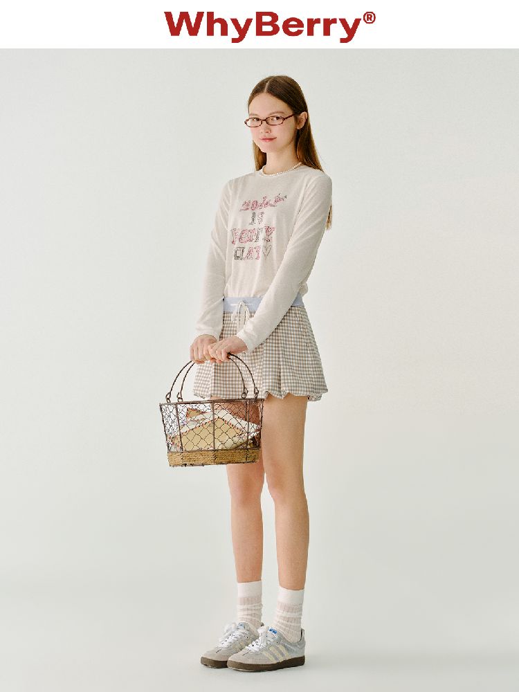 Simple Round Neck Long Sleeve T-Shirt【s0000011973】