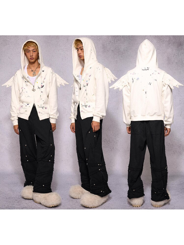 Faux Two Piece Angel Sweatshirt【s0000019147】